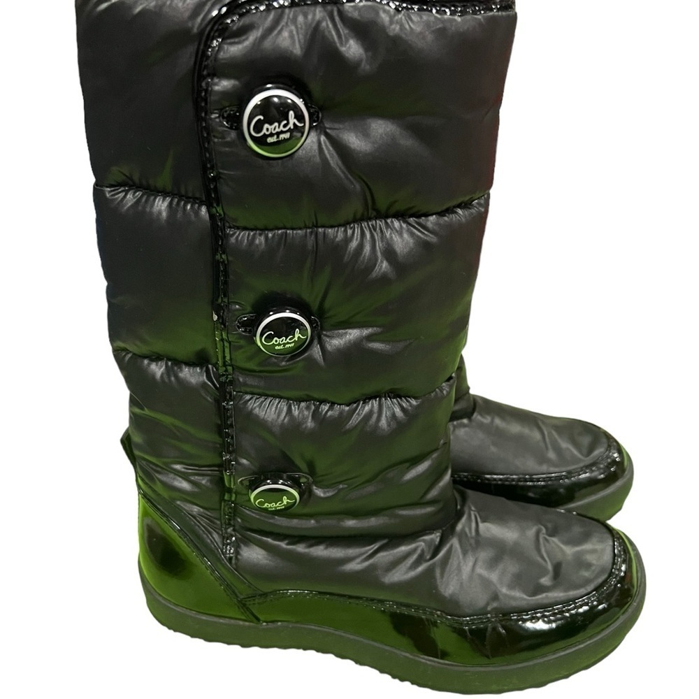 Coach Polina Black Nylon Puffy Boots - SIZE 7.5 - Picture 10 of 10